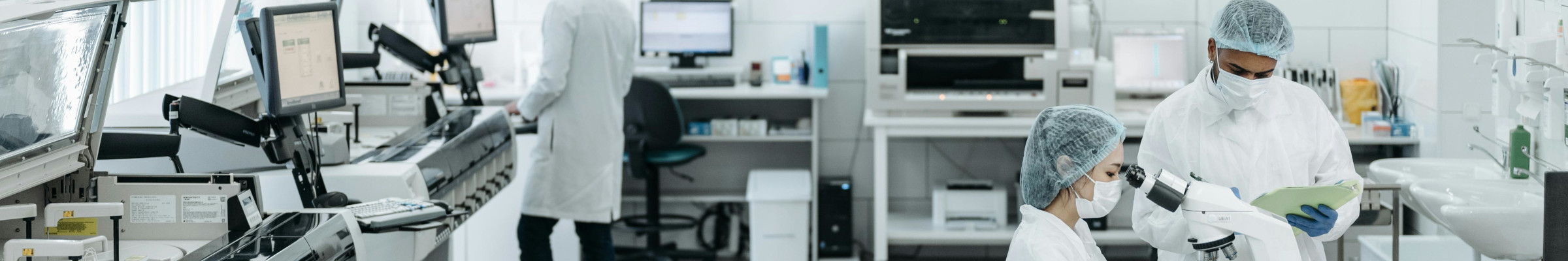 scientists in a biolab